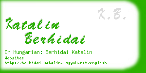 katalin berhidai business card